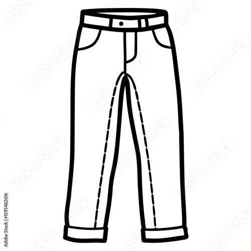 Hand-drawn style pants vector