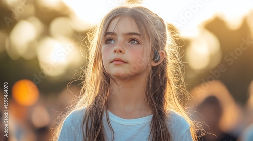 Golden Hour Girl: A Portrait of Youthful Serenity