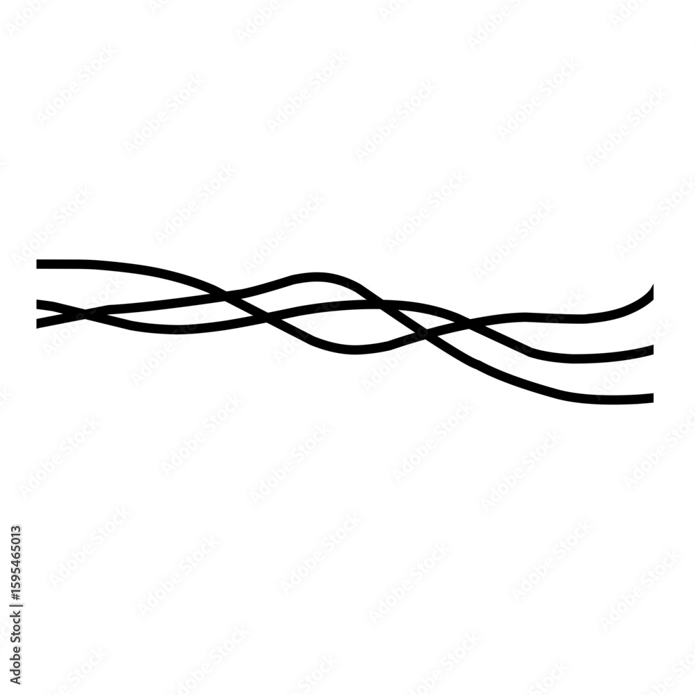 Realistic electric cable Realistic electric cable