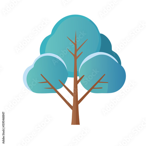 Winter Tree with Snow Icon ...