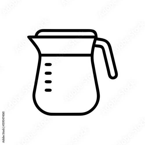 Creamer jug illustration with transparent background concept  