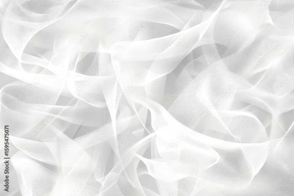 Fototapeta premium Abstract white music notes on a smooth flowing background with digital artistry, White music notes Abstract background Digital illustration Seamless