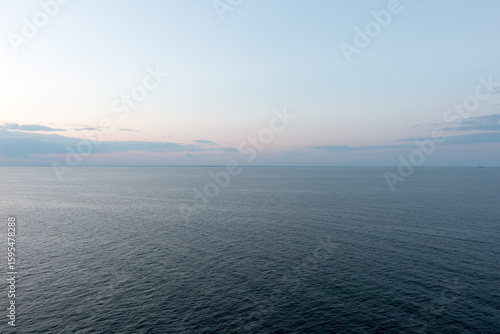 A beautiful sunset in open Baltic Sea.