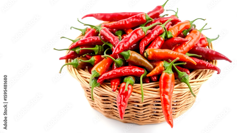 Fresh Red Chili Peppers in White Bowl Isolated on White Background – High Resolution Spicy Food Concept Fresh Red Chili Peppers in White Bowl Isolated on White Background – High Resolution Spicy Food Concept
