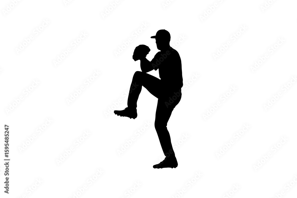 Dynamic Baseball Pitcher Silhouette Vector Design Action Shot on White Background for Sports Graphics and Athlete Illustrations Ideal for Team Logos Dynamic Baseball Pitcher Silhouette Vector Design Action Shot on White Background for Sports Graphics and Athlete Illustrations Ideal for Team Logos