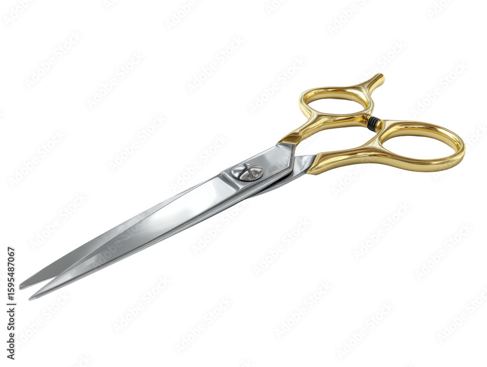 Obraz premium Cutting tools action workshop scissors indoor close-up crafting. Isolated on transparent background, png.