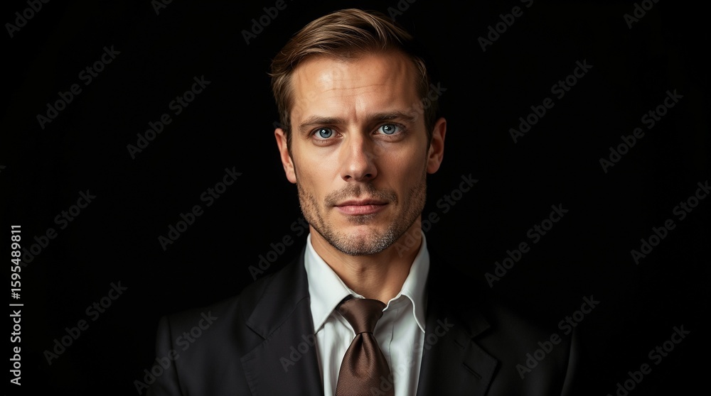 business man portrait on a black background business man portrait on a black background