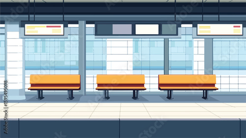 Modern Urban Subway Station Platform for Efficient City Transit
