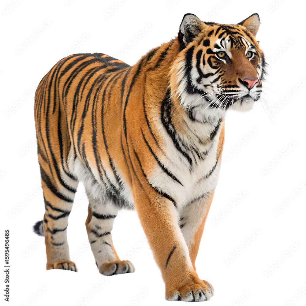 Fototapeta premium sumatran tiger isolated on transparent background