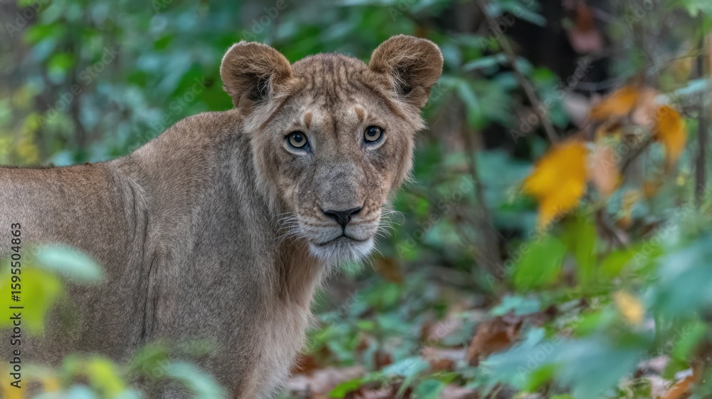 Fototapeta premium Lion in forest