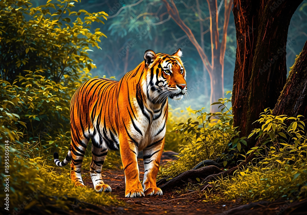 Fototapeta premium tiger in the jungle