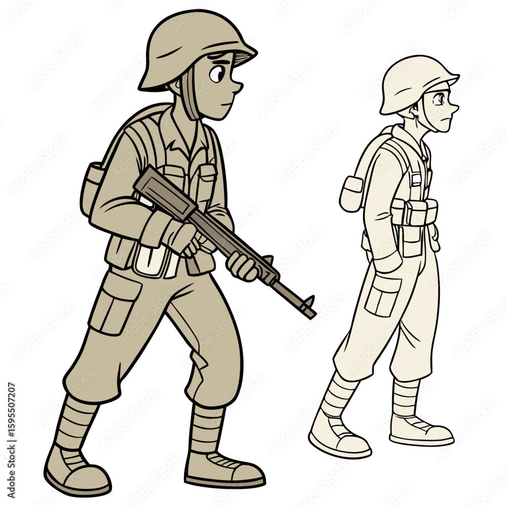 vector illustration of a soldier vector illustration of a soldier