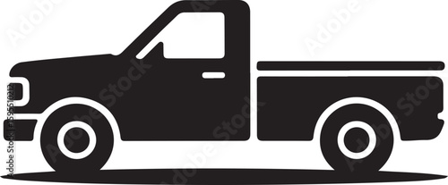 Pickup Truck Silhouette Vector Graphic of a Classic Truck