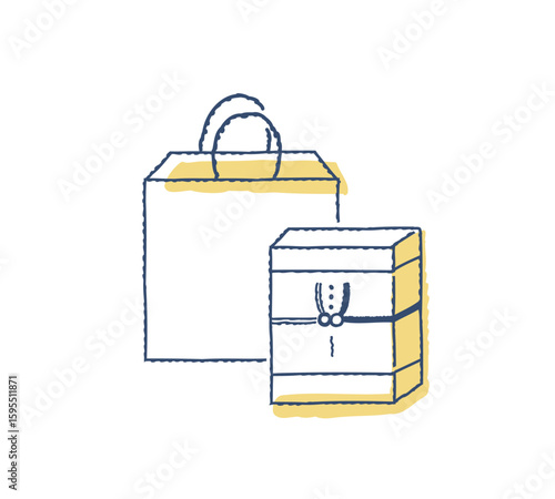 弔事　返礼品の品と紙袋
