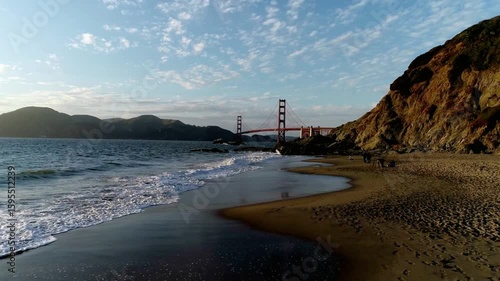 The golden gate bridge stretches across the bay in san francisco