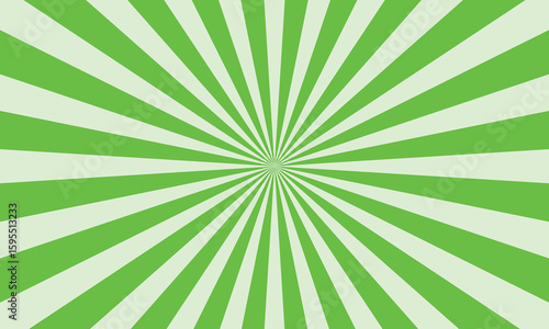 Green and Light Green Radial Burst Pattern with a Central Point of Origin and Symmetrical Rays