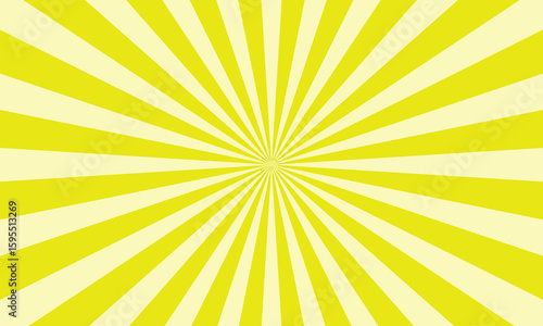 Bright Yellow and Cream Radial Sunburst Pattern Background for Summer Energy and Optimistic Designs This