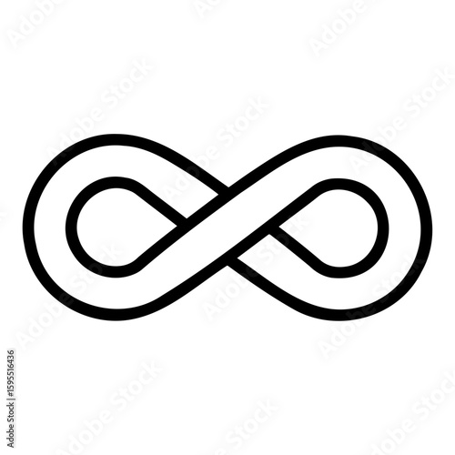 Infinity symbol icon, minimalistic design