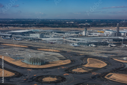 Aerial View of Narita International Airport, Japan