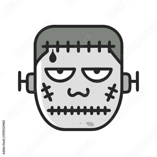 Halloween Horror Face Illustration