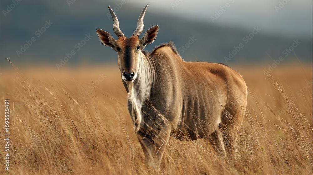 Obraz premium Antelope in tall grass (1)