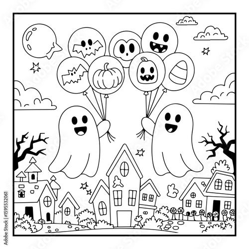 vector illustration of a coloring page