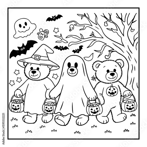 vector illustration of a coloring page