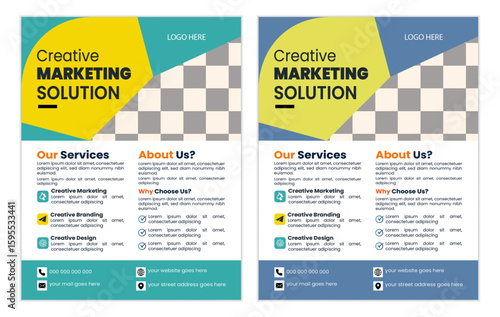 Corporate creative business flyer vactor design template clean and modern a4 business flyer design.