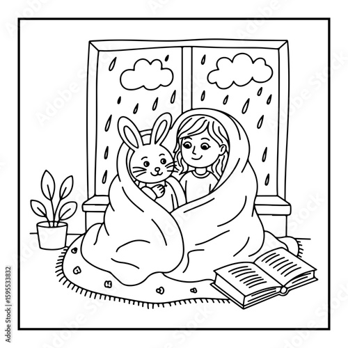 vector illustration of a coloring page