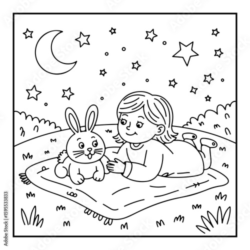 vector illustration of a coloring page