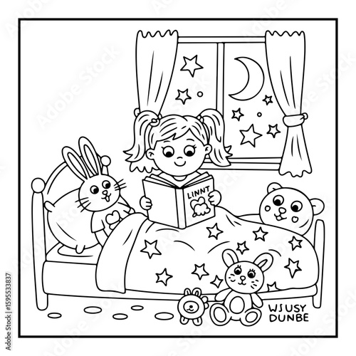 vector illustration of a coloring page