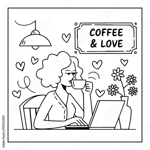 vector illustration of a coloring page