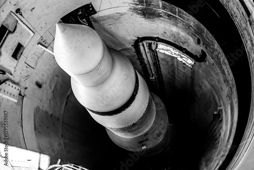 View of the Delta-09 Minuteman Missile Silo in the barren landscape of South Dakota