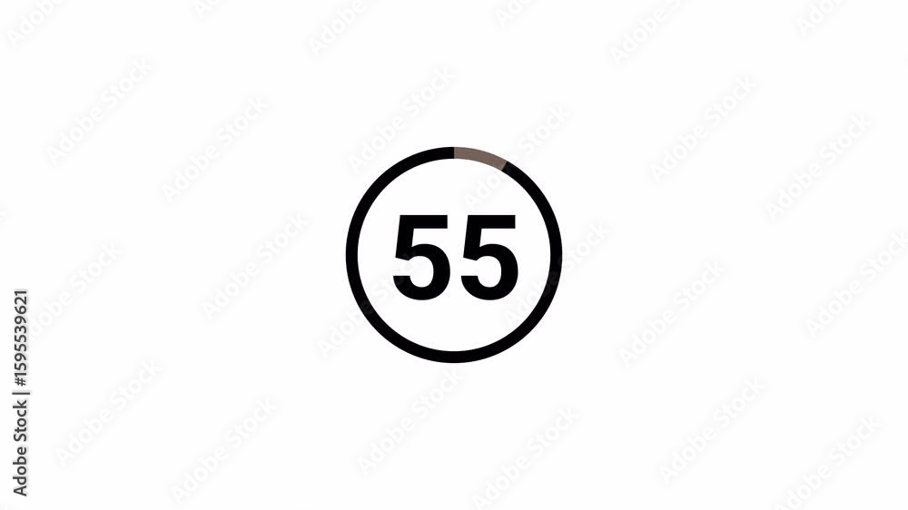 minimal countdown, 60 second, digital, futuristic, HUD, sci-fi interface, tech, monochrome, 4K minimal countdown, 60 second, digital, futuristic, HUD, sci-fi interface, tech, monochrome, 4K