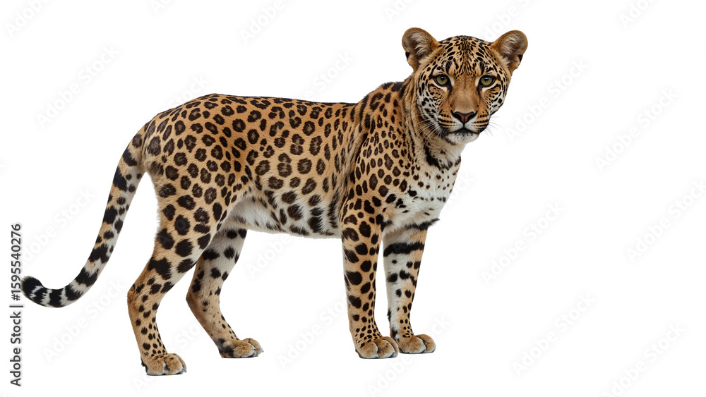Obraz premium leopard isolated on transparent background png