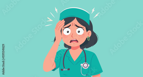 Stressed Healthcare Worker: Nurse Feeling Overwhelmed