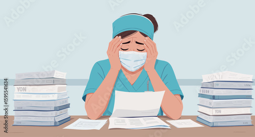 Overwhelmed Healthcare Worker: Burnout and Stress
