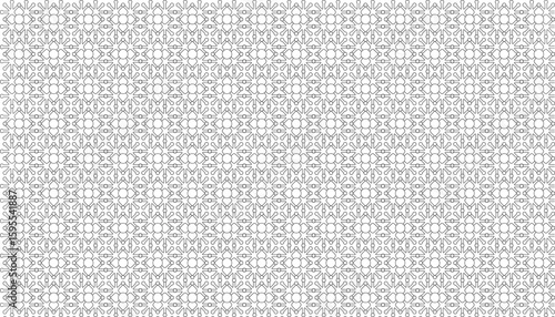 Seamless simple vector pattern with refined black line geometry on white, suitable for minimalist packaging, wallpaper, and stationery