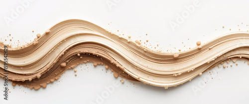 Abstract Neutral Clay Texture with Pastel Wave Pattern