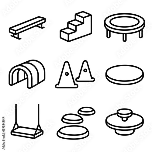 Typography mini no foam motor spinning detailed vector speech gross icon uniform