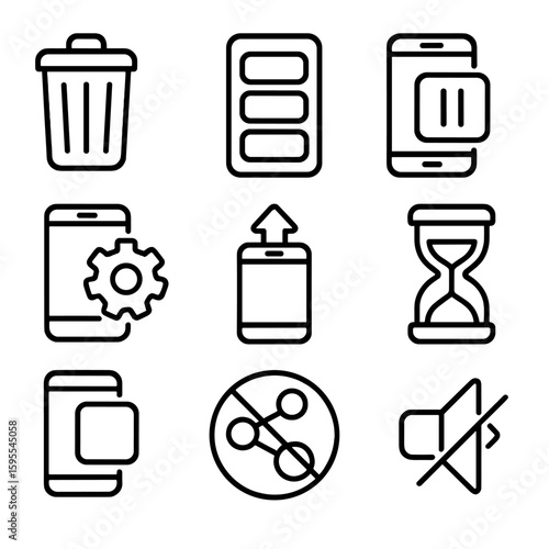 Restriction detailed vector app icons icon per bubbles media equally detox no