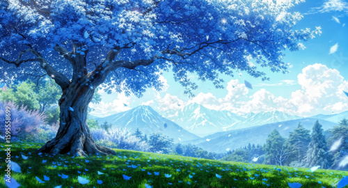 landscape with trees