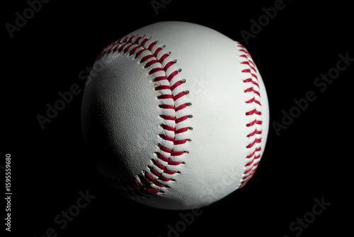 baseball isolated on black, turned slightly