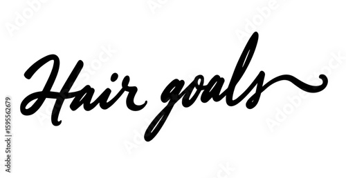 Elegant Cursive Script "Hair Goals"
