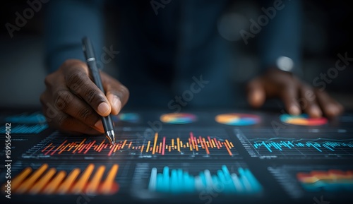 Analyzing Financial Data and Market Trends with Digital Charts and Graphs