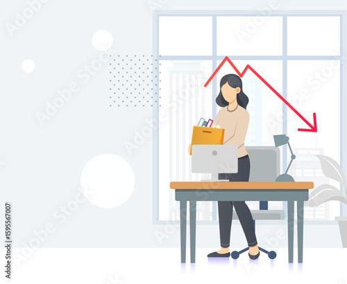 Mass Lay Off - Loss of Job - Employee moving out - Illustration
