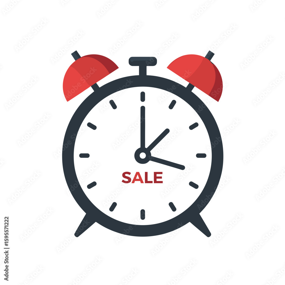 Alarm clock with sale text on light background
Alarm clock with sale text on light background