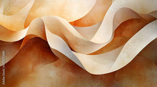 Wallpaper Mural Wavy pattern of color moving around illustration 3D Torontodigital.ca