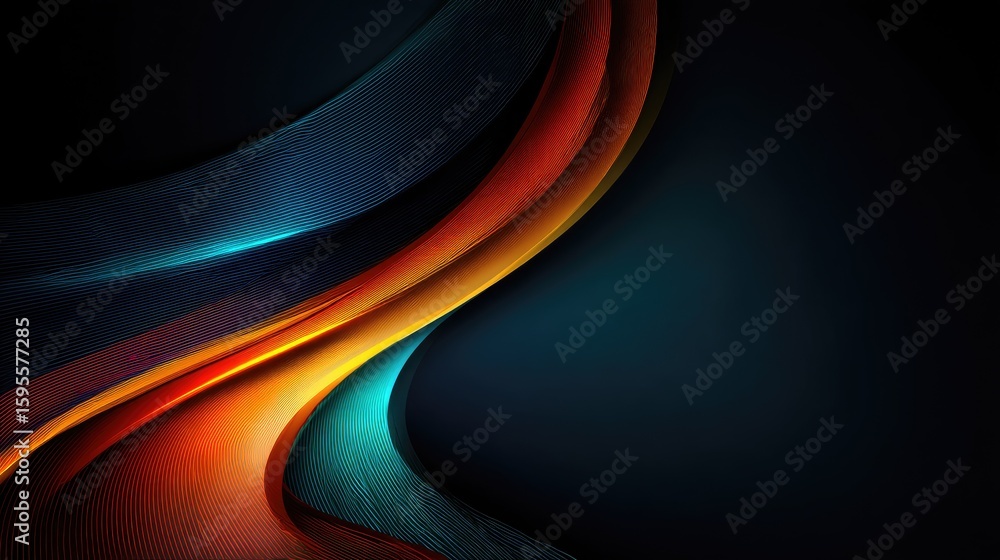 Obraz premium Dynamic abstract design with flowing lines and vibrant colors.