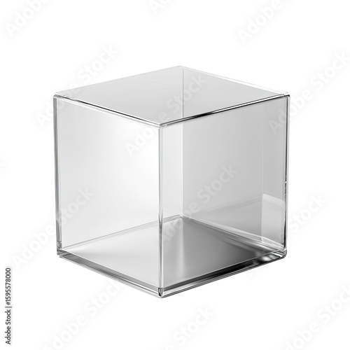 Clear acrylic cube display case